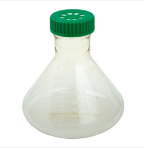 2l fernbach flask with plain bottom and vented cap for mammalian suspension cultures yeast and bacterial cultures rnase and dnase free individually wrapped sterile 